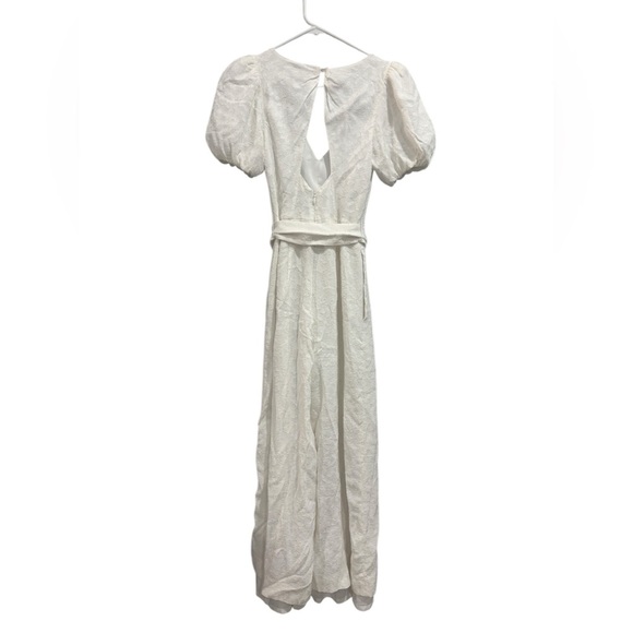 CLUB MONACO White Open Back V-neck Short Sleeve Jumpsuit Size 00 - Picture 11 of 16